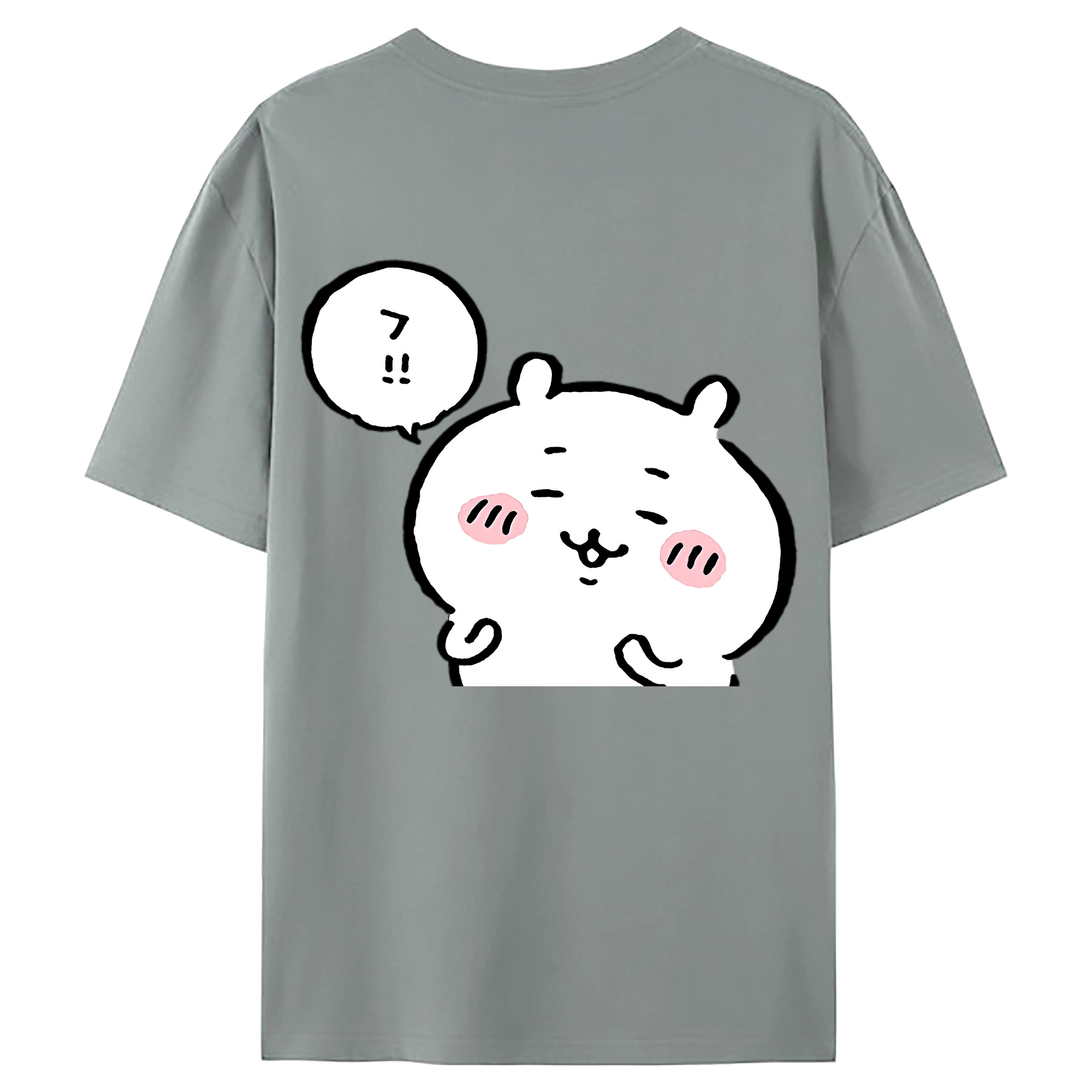 （画像用） ちいかわ ちいかわ Chii-kawa chiikawa 綿100％ メンズ半袖Tシャツ（バックプリント） 通気性